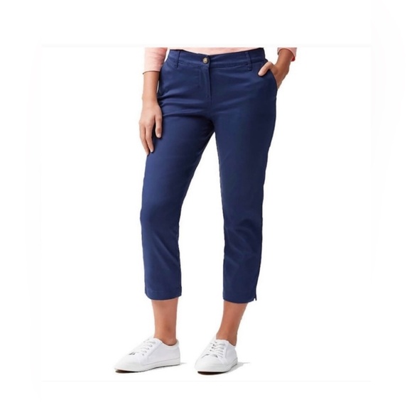 Tommy Bahama Navy Blue Ankle Cropped Pants - Picture 1 of 7